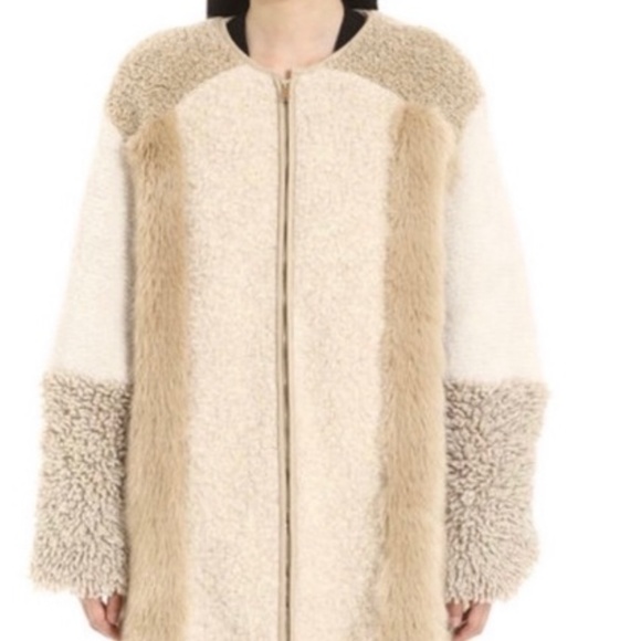 NWT Stella McCartney Faux Fur Coat Sz. 40
